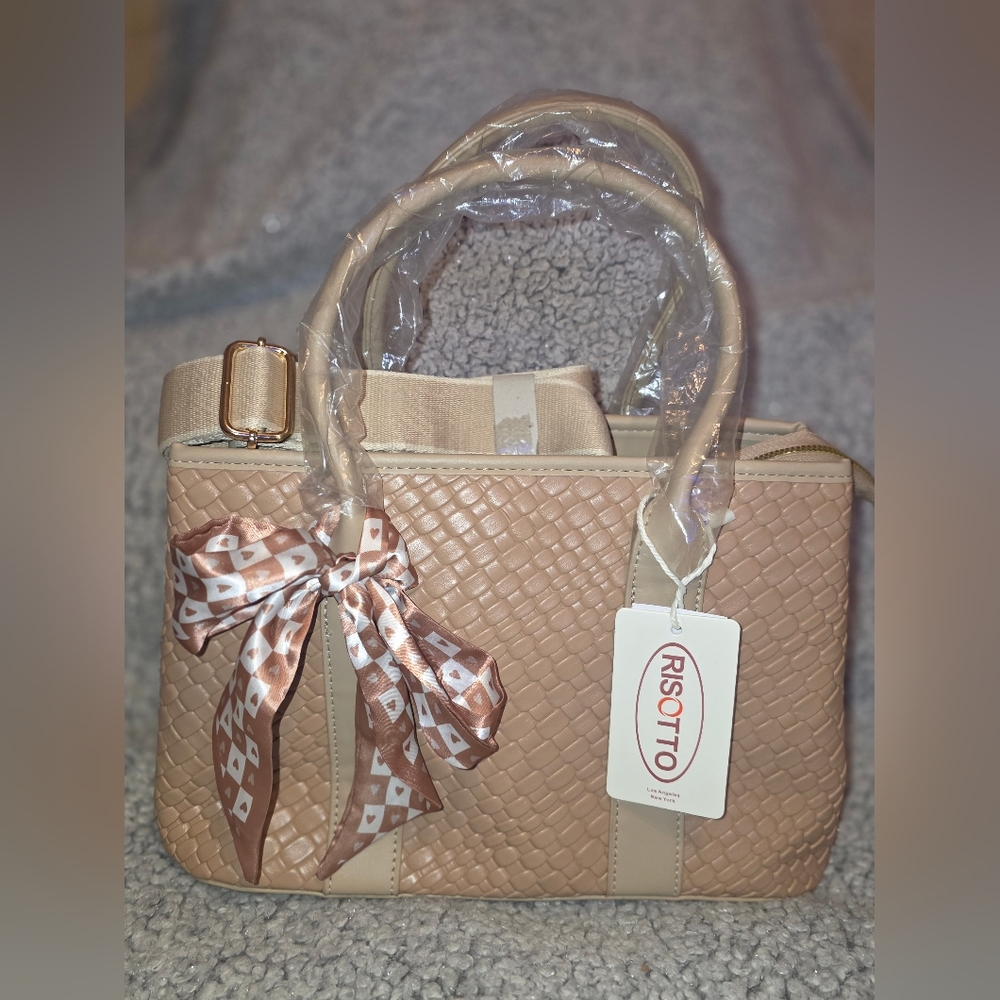 Tan Woven Handbag